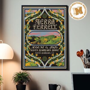 Slerra Ferrell Stanta Barbara CA 2026 Event Poster At Santa Barbara Bowl On August 6 2026 Home Decor Poster Canvas