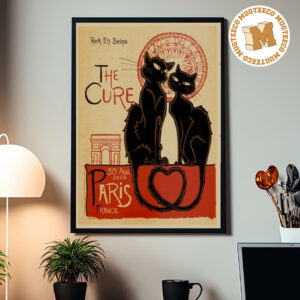 The Cure Paris France 2026 Limmited Editon Event Poster On August 30 2026 Home Decor Poster Canvas
