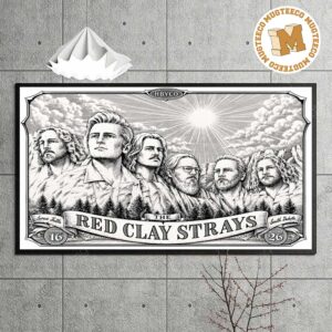 The Red Clay Strays Sioux Falls South Dakota 2026 Event Poster At Denny Sanford PREMIER Center On August 16 2026 Home Decor Poster Canvas