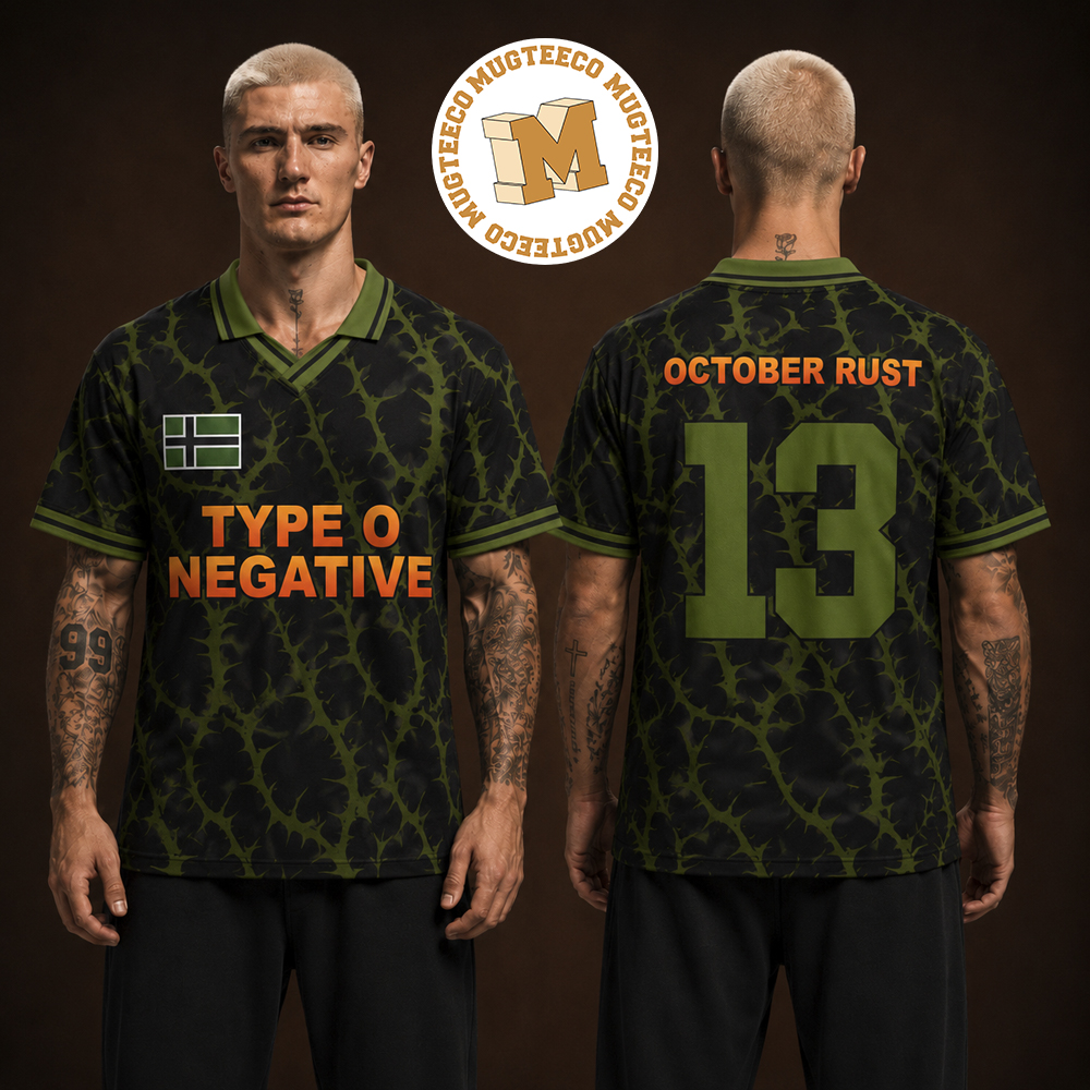 Type O Negative Band October Rust 13 Swedish Inspired Nordic Cross Football Jersey Type O Negative Band October Rust 13 Swedish Inspired Nordic Cross Football Jersey