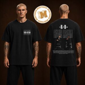 Usher and Chris Brown R&B Tour 2026 Black Graphic Two Sided Unisex T Shirt