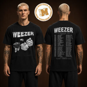 Weezer The Gathering Tour 2026 Concert Exclusive Tee Two Sided Unisex T Shirt