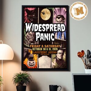 Widespread Panic New Orleans LA 2026 Event Poster At UNO Lakefront Arena On October 30 And 31 2026 Home Decor Poster Canvas