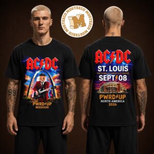 ACDC Saint Louis MO North America Tour 2026 Merch Tee At The Dome at America Center On September 8 2026 Two Sided Unisex T Shirt