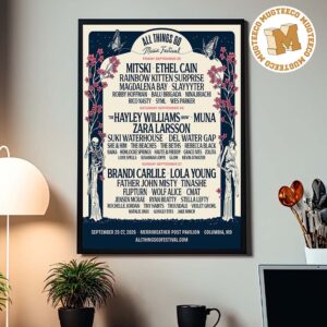 All Things Go Columbia MD 2026 Event Poster At Merriweather Post Pavilion On September 25-27 2026 Home Decor Poster Canvas