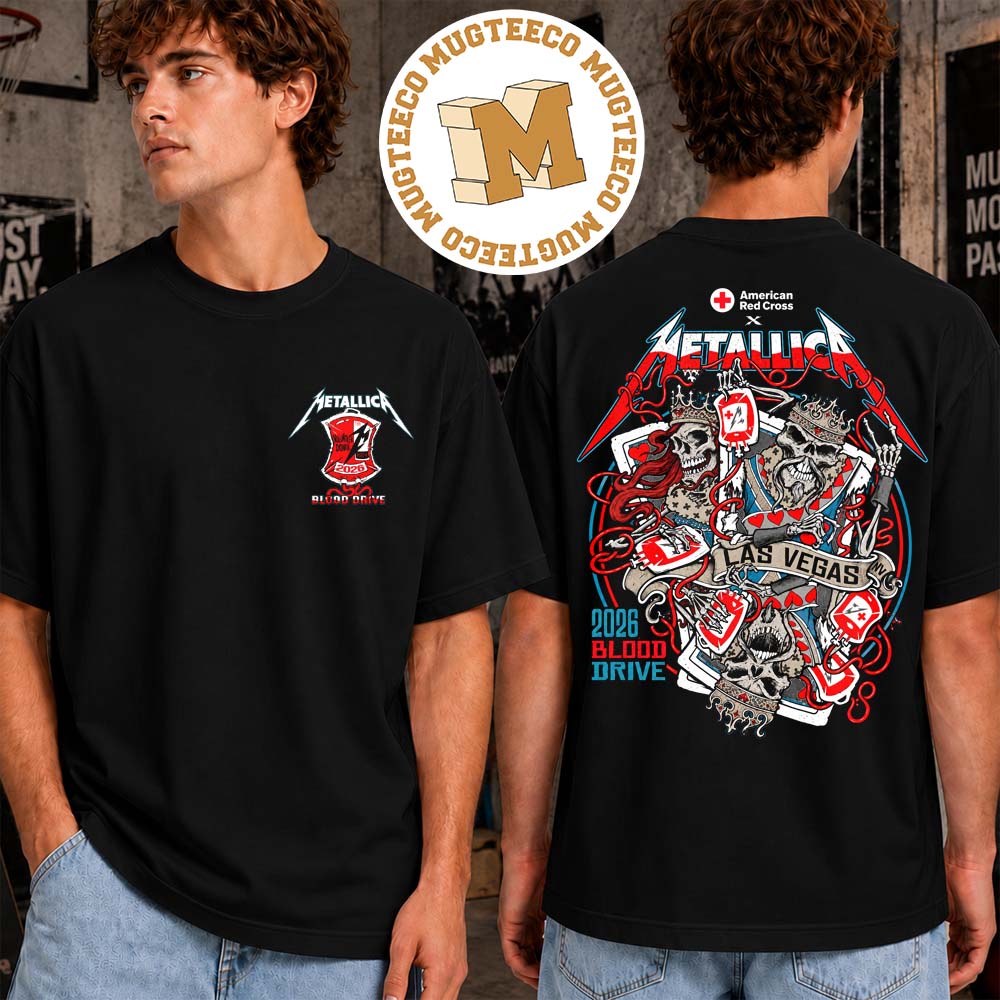 American Red Cross X Metallica Las Vegas 2026 Blood Drive Two Sided Unisex Black T-Shirt American Red Cross X Metallica Las Vegas 2026 Blood Drive Two Sided Unisex Black T-Shirt