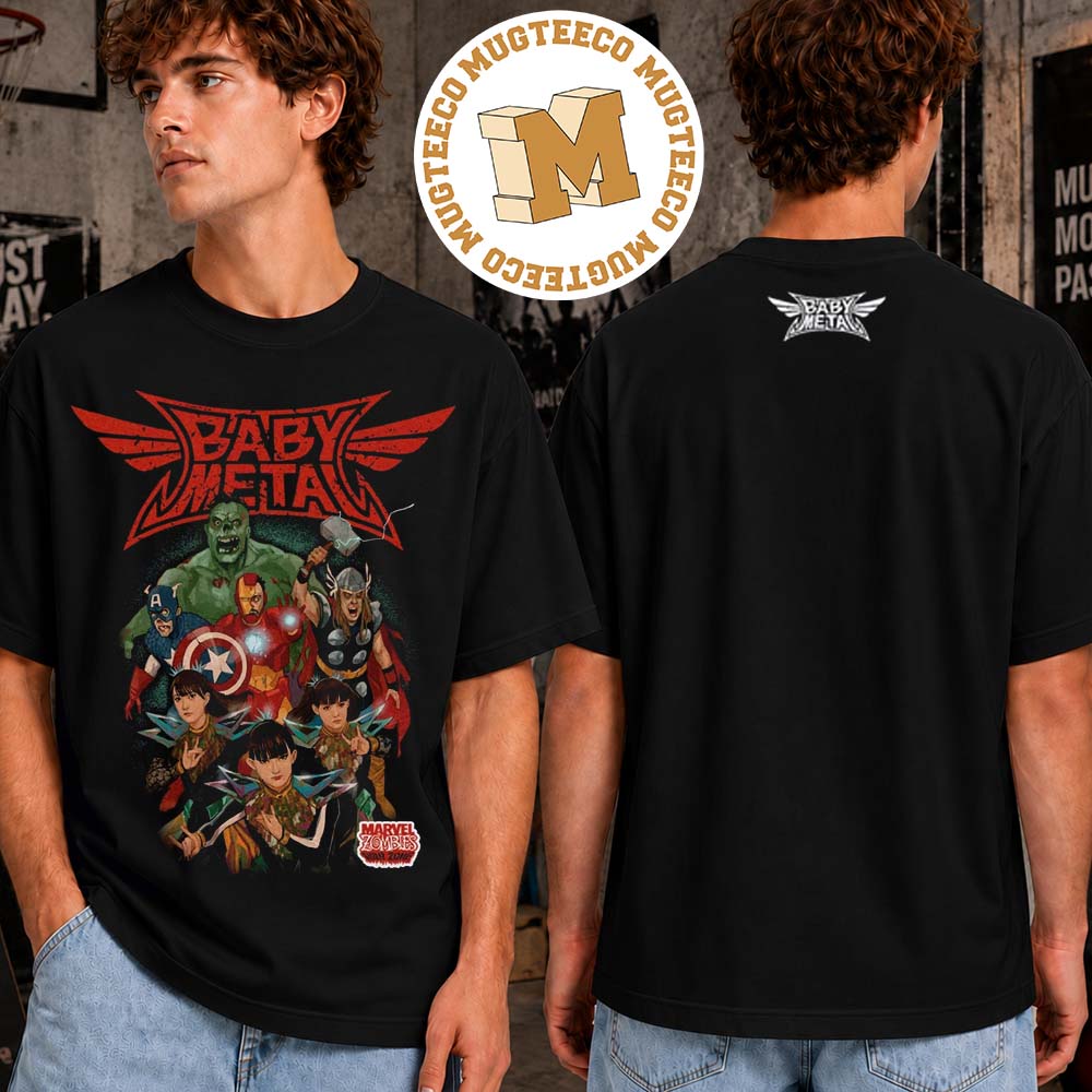 BABYMETAL x Marvel Zombies Exclusive Tee Two Sided Black Unisex T-Shirt BABYMETAL x Marvel Zombies Exclusive Tee Two Sided Black Unisex T-Shirt