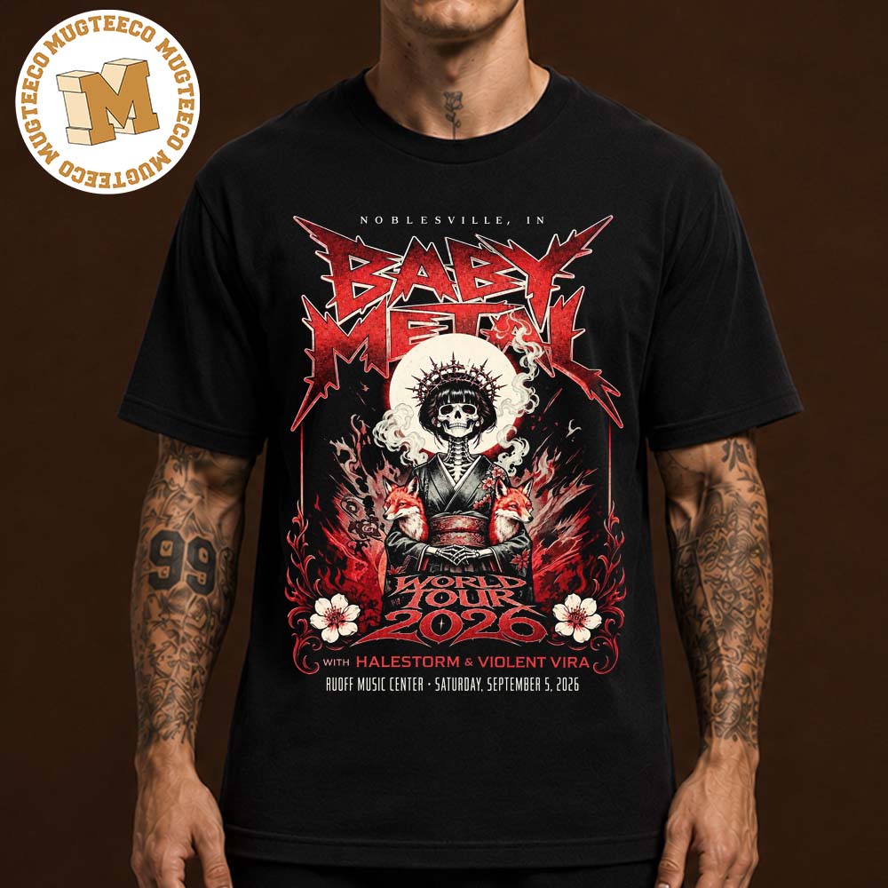 Baby Metal Noblesville IN World Tour 2026 Event Poster At Ruoff Music Center On September 5 2026 Unisex T Shirt Baby Metal Noblesville IN World Tour 2026 Event Poster At Ruoff Music Center On September 5 2026 Unisex T Shirt