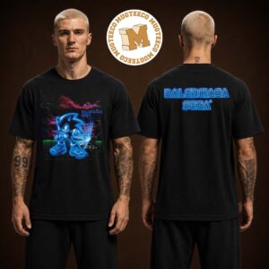 Balenciaga X Sega Sonic The Hedgehog Unisex Black T Shirt