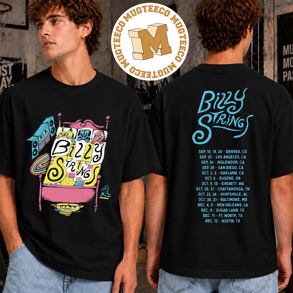 Billy Strings Fall Tour 2026 Quilt Tee with Dates Two Sided Unisex T-Shirt Billy Strings Fall Tour 2026 Quilt Tee with Dates Two Sided Unisex T-Shirt