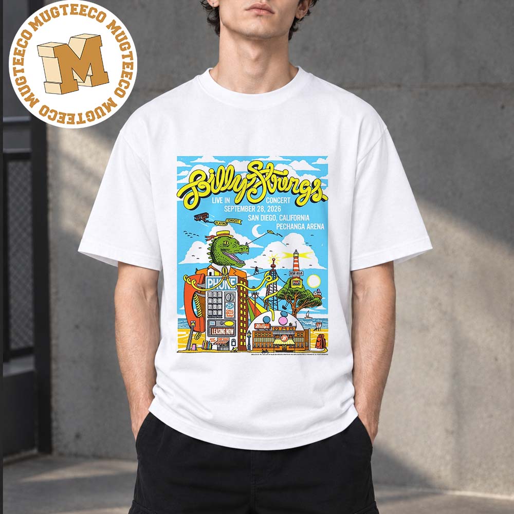 Billy Strings Live In Concert San Diego CA 2026 Event Poster At Pechanga Arena On September 28 2026 Unisex T-Shirt Billy Strings Live In Concert San Diego CA 2026 Event Poster At Pechanga Arena On September 28 2026 Unisex T-Shirt