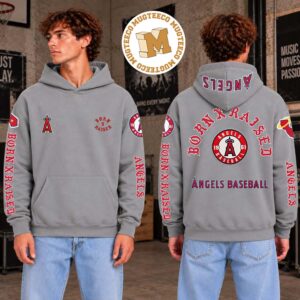BornXRaised X Los Angeles Angels The Majors Merch Tee Two Sided Unisex Hoodie Shirt