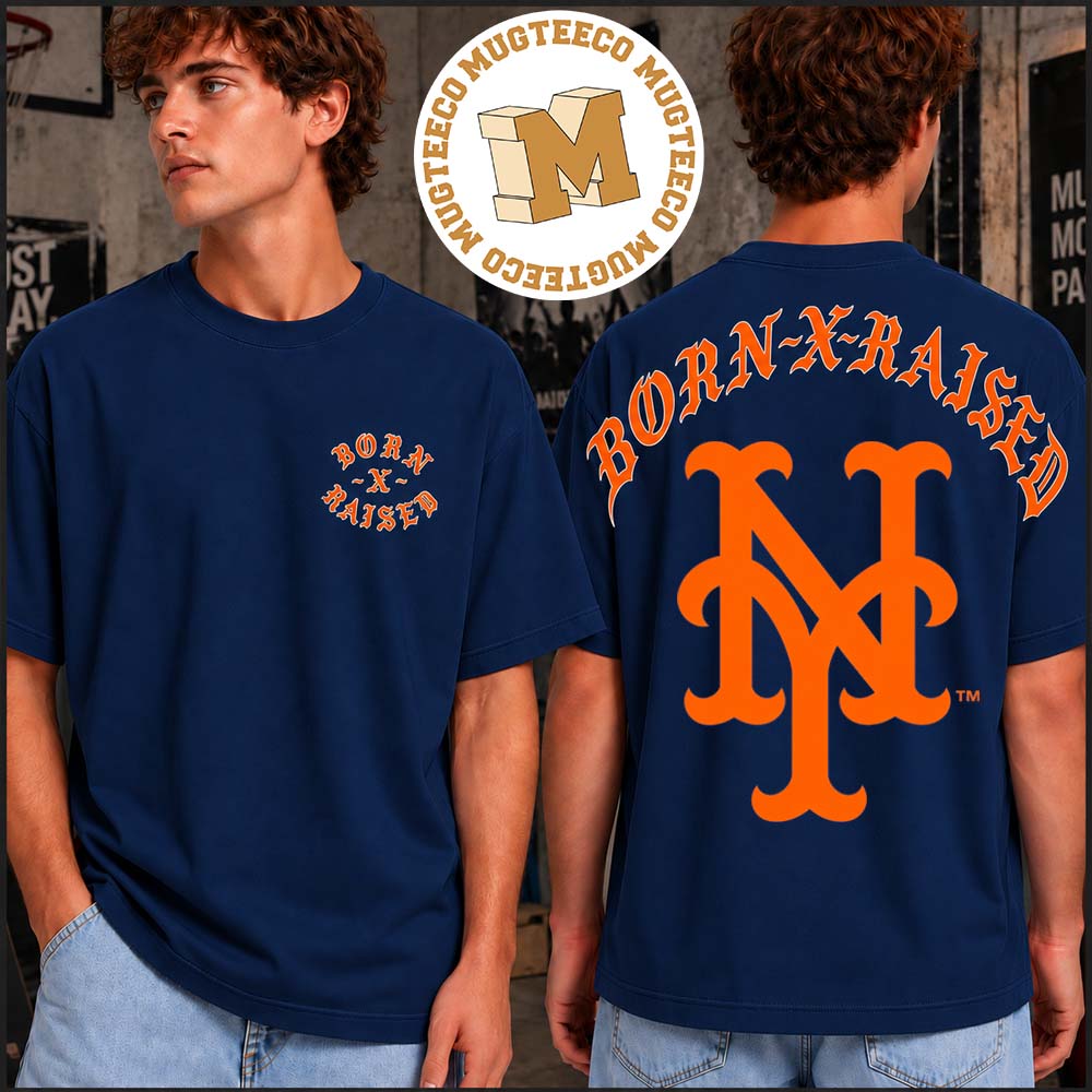 BornXRaised X New York Mets The Majors Merch Tee Two Sided Unisex T-Shirt BornXRaised X New York Mets The Majors Merch Tee Two Sided Unisex T-Shirt