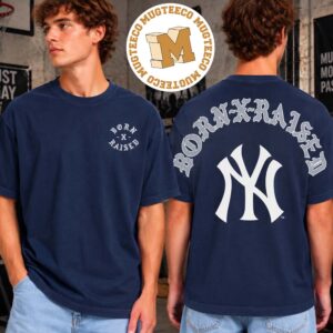BornXRaised X New York Yankees The Majors Merch Tee Two Sided Unisex T-Shirt