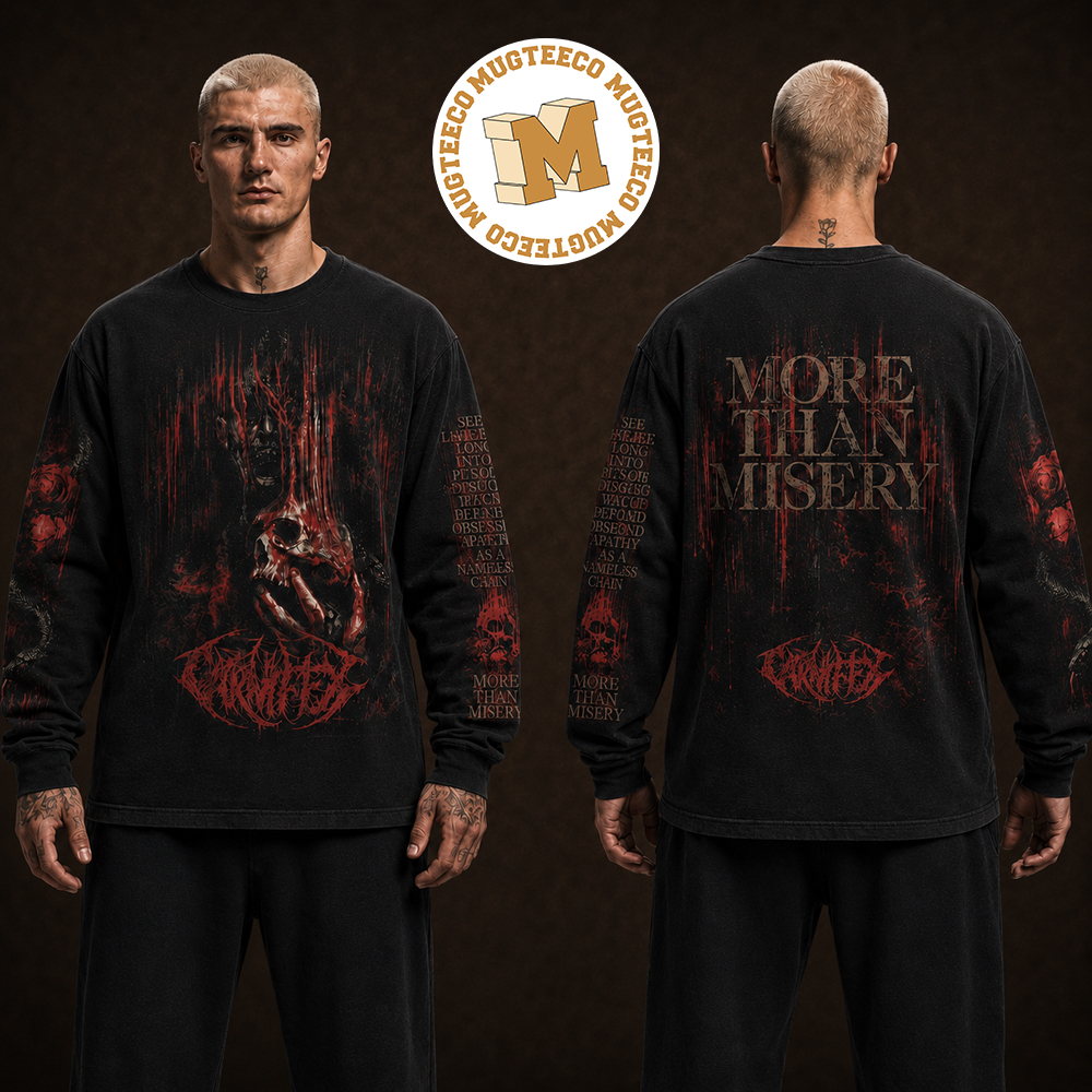 Carnifex More Than Misery Horror Skull Vintage Merch Tee Two Sided Unisex Longsleeve Shirt Carnifex More Than Misery Horror Skull Vintage Merch Tee Two Sided Unisex Longsleeve Shirt