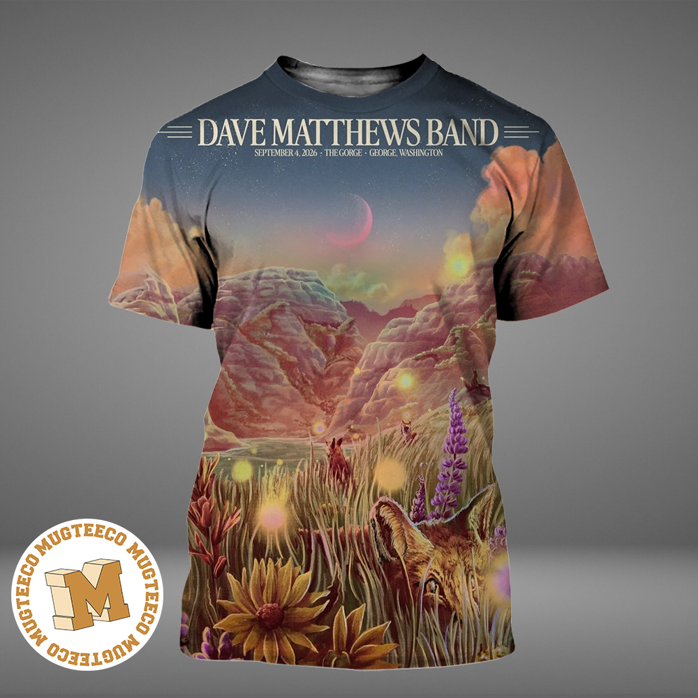 Dave Matthews Band George WA 2026 Event Poster At Gorge Amphitheatre On September 4 2026 All Over Print Shirt Dave Matthews Band George WA 2026 Event Poster At Gorge Amphitheatre On September 4 2026 All Over Print Shirt