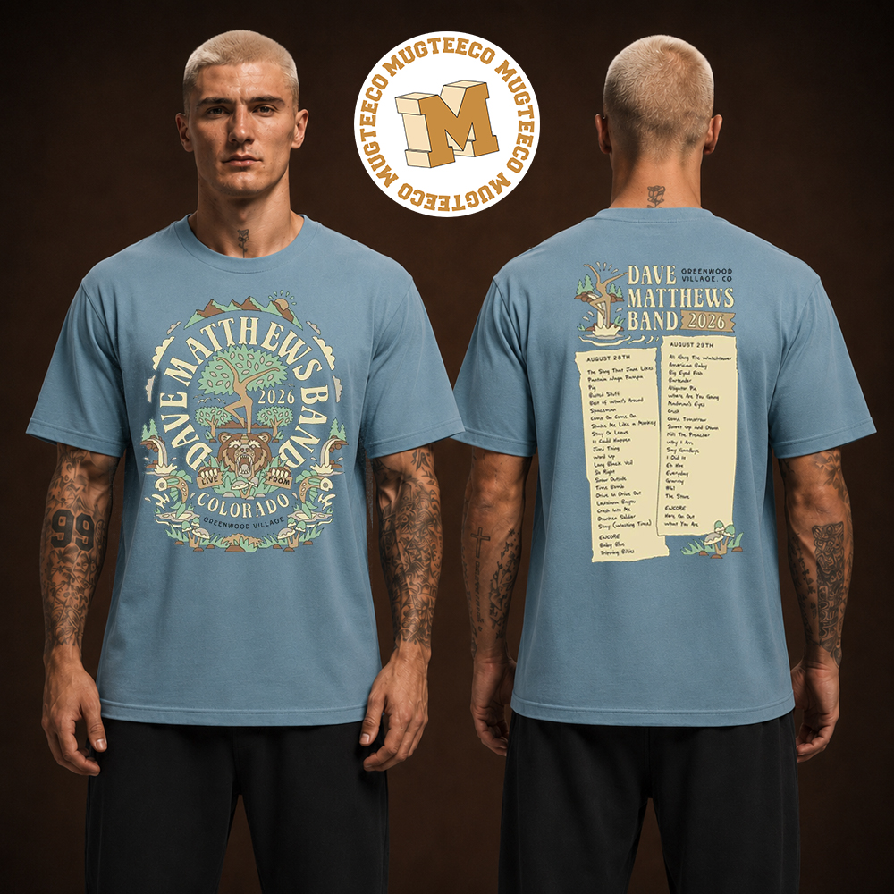 Dave Matthews Band Village CO 2026 Merch Tee At Greenwood Village Two Sided Unisex T Shirt Dave Matthews Band Village CO 2026 Merch Tee At Greenwood Village Two Sided Unisex T Shirt