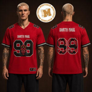 Disney Star Wars Darth Maul 99 Red Merch Two Sided Football Jersey Shirt