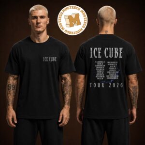Ice Cube 2026 Logo Tour Merch Tee Two Sided Unisex T Shirt