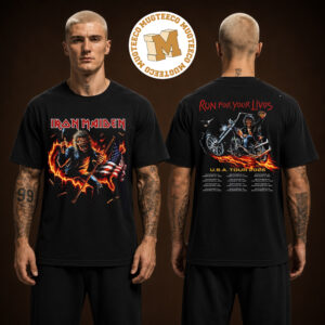 Iron Maiden USA Tour 2026 Run For Your Lives Merch Tee Two Sided Unisex T Shirt