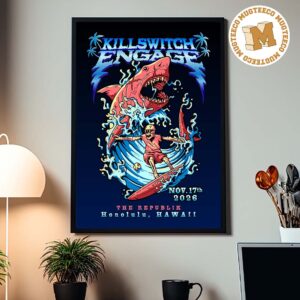 Killswitch Engage Honolulu Hawaii Event Poster At The Republik On November 17 2026 Poster Canvas