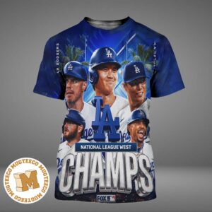 MLB Los Angeles Dodgers  5 Consecutive Years NL West Champions All Over Print Shirt