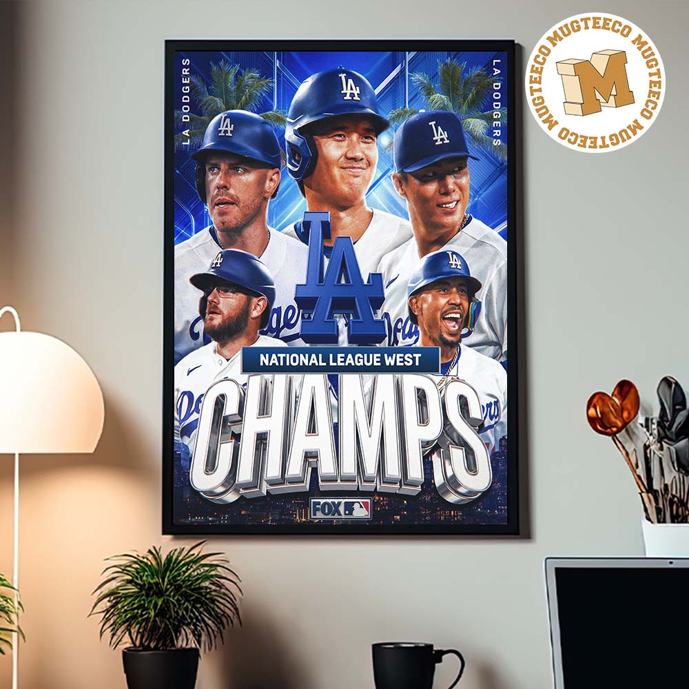 MLB Los Angeles Dodgers 5 Consecutive Years NL West Champions Home Decor Poster Canvas MLB Los Angeles Dodgers 5 Consecutive Years NL West Champions Home Decor Poster Canvas