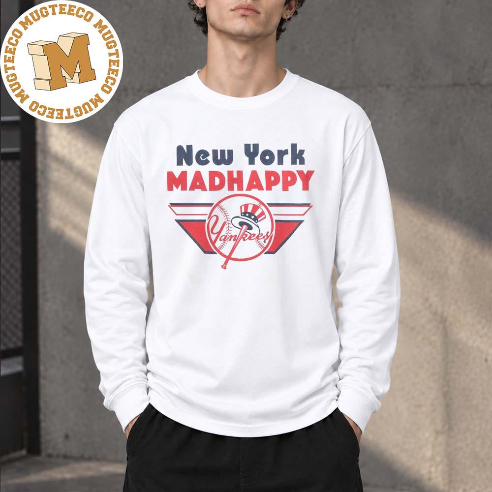 Madhappy X New York Yankees Merch Tee Vintage Logo Unisex Long Sleeve White Shirt Madhappy X New York Yankees Merch Tee Vintage Logo Unisex Long Sleeve White Shirt