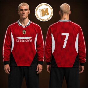 Manchester United X LE SSERAFIM No 7 Vintage Merch Two Sided Unisex Football Jersey Shirt