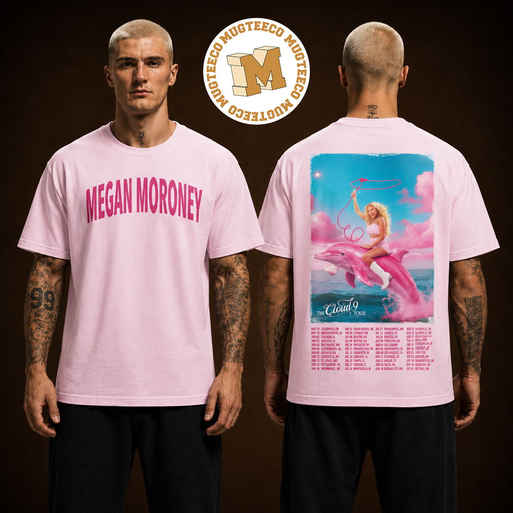 Megan Moroney Boys Lie Exclusive Cloud 9 Tour Two Sided Unisex Pink T Shirt Megan Moroney Boys Lie Exclusive Cloud 9 Tour Two Sided Unisex Pink T Shirt