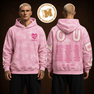 Megan Moroney Cloud 9 Tour 2026 Pink Ripple Dye Tour Dates Two Sided Hoodie Shirt