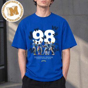 Milwaukee Brewers 98 Franchise Record Single Season Wins Baseball Unisex Blue T-Shirt
