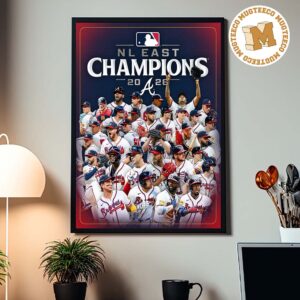 NL Atlanta Braves Baseball Team 2026 East Champions 2026 Home Decor Poster Canvas