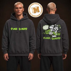 Punk Bunny Merch Tee Back Sided Bunny Coffee Two Sided Unisex Hoodie Shirt