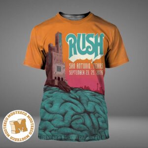 Rush San Antonio TX Fifty Something Tour 2026 Event Poster At Frost Bank Center On September 23 25 2026 All Over Print Shirt