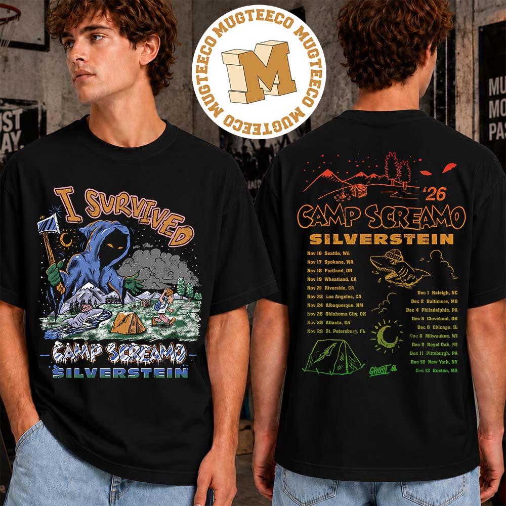 Silverstein Camp Screamo 2 Tour 2026 Back Sided Line Up Two Sided Unisex T-Shirt Silverstein Camp Screamo 2 Tour 2026 Back Sided Line Up Two Sided Unisex T-Shirt