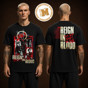 Slayer Reign In Blood 40th Anniversary 2026 Tour Merch Tee Two Sided Unisex T Shirt