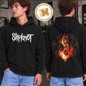 Slipknot Back Sided Fire Logo Exclusive Merch Tee Two Sided Hoodie Shirt
