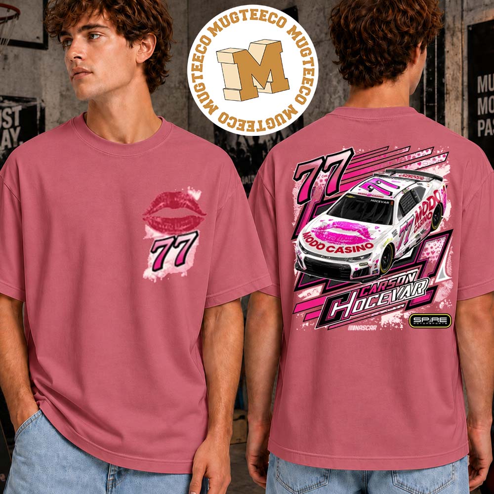 Spire Motorsports Carson Hocevar Carson Modo Casino Pink #77 Merch Tee Unisex T-Shirt Spire Motorsports Carson Hocevar Carson Modo Casino Pink #77 Merch Tee Unisex T-Shirt