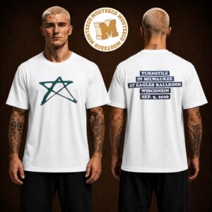 Turnstille Milwaukee 2026 Merch Tee At Eagles Ballroom Wisconsin On September 9 2026 Two Sided Unisex T Shirt