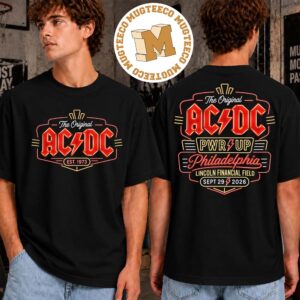 ACDC Pwr Up Tour Philadelphia PA 2026 Event Tee At Lincoln Financial Field On September 29 2026 Two Sided Unisex T-Shirt