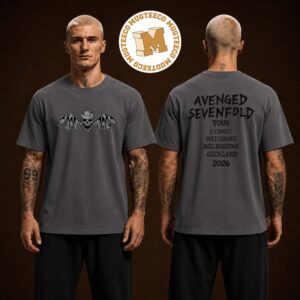 Avenged Sevenfold Tour 2026 Exclusive Tee Back Sided Line Up Two Sided Unisex Black T-Shirt
