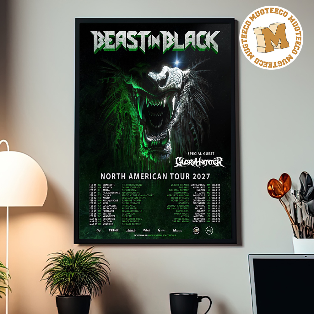 Beast In Black North American Tour 2027 Home Decor Poster Canvas Beast In Black North American Tour 2027 Home Decor Poster Canvas