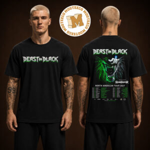 Beast In Black North American Tour 2027 Merch Tee Back Sided Tour Date Two Sided Unisex Black T-Shirt