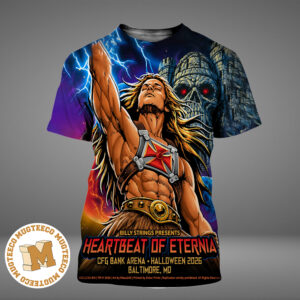 Billy Strings Heartbeat Of Eternia Baltimore MD 2026 He-Man Event Poster At CFG Bank Arena On October 31 2026 All Over Print Shirt