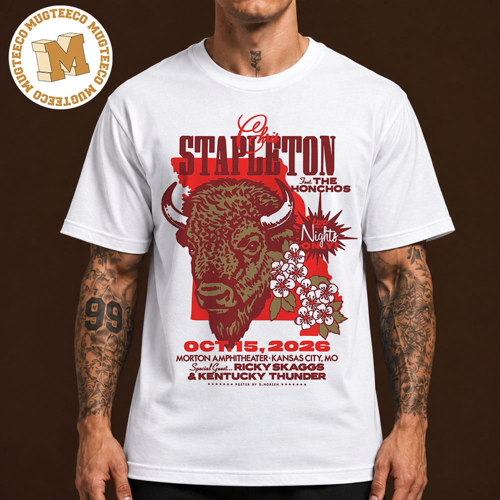 Chris Stapleton Kansas City MO 2026 Event Poster At Morton Amphitheater On October 15 2026 Unisex T-Shirt Chris Stapleton Kansas City MO 2026 Event Poster At Morton Amphitheater On October 15 2026 Unisex T-Shirt