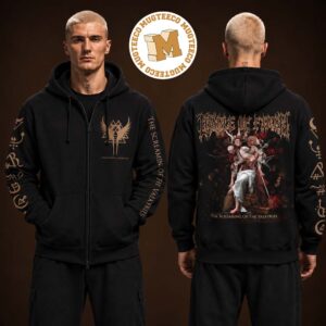 Cradle Of Filth Merch Tee The Screaming Of The Valkyries Two Sided Unisex Black Zip Up Hoodie Shirt