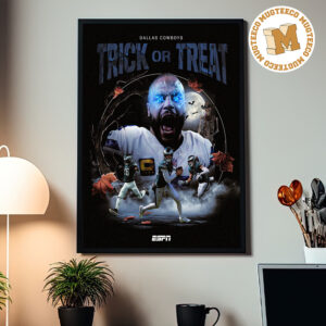 Dallas CowBoys Trick Or Treat Secure The Dub In Philly Over The Eagles Home Decor Poster Canvas