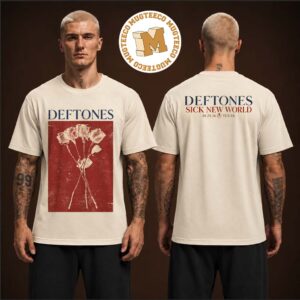 Deftones Sick New World Fort Worth TX 2026 Merch Tee Roses Two Sided Unisex T-Shirt