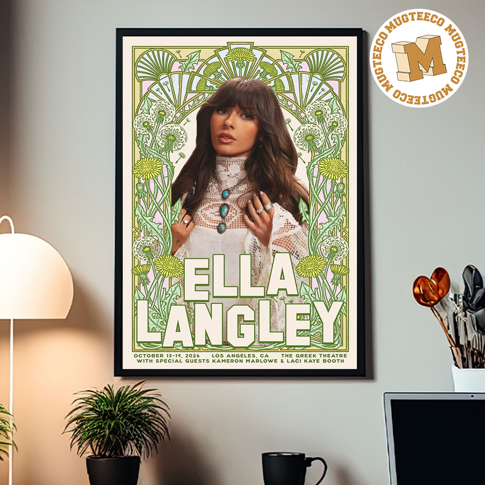 Ella Langley Los Angeles CA 2026 Event Poster At Greek Theatre-Los Angeles On October 13 14 2026 Home Decor Poster Canvas Ella Langley Los Angeles CA 2026 Event Poster At Greek Theatre-Los Angeles On October 13 14 2026 Home Decor Poster Canvas